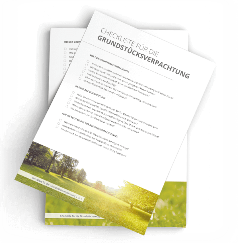 Checkliste Grundstücksvermietung Checkliste Grundstücksvermietung